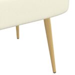 vidaXL čalúnená lavica so spätným opierkom Krémová 110 x 60 x 76 cm – Obrázok 6
