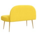 vidaXL čalúnená lavica so spätným opierkom Svetložltá 110 x 60 x 76 cm – Obrázok 4