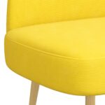 vidaXL čalúnená lavica so spätným opierkom Svetložltá 110 x 60 x 76 cm – Obrázok 5