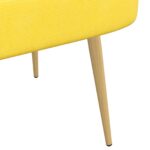 vidaXL čalúnená lavica so spätným opierkom Svetložltá 110 x 60 x 76 cm – Obrázok 6