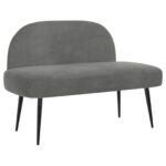 vidaXL čalúnená lavica so spätným opierkom Tmavosivá 110 x 60 x 76 cm – Obrázok 2