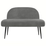 vidaXL čalúnená lavica so spätným opierkom Tmavosivá 110 x 60 x 76 cm – Obrázok 3