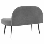 vidaXL čalúnená lavica so spätným opierkom Tmavosivá 110 x 60 x 76 cm – Obrázok 4