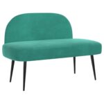vidaXL čalúnená lavica so spätným opierkom Tyrkysová 110 x 60 x 76 cm – Obrázok 2