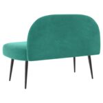 vidaXL čalúnená lavica so spätným opierkom Tyrkysová 110 x 60 x 76 cm – Obrázok 4
