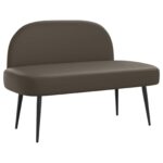 vidaXL čalúnená lavica so spätným opierkom Sivá 110 x 60 x 76 cm – Obrázok 2