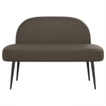 vidaXL čalúnená lavica so spätným opierkom Sivá 110 x 60 x 76 cm – Obrázok 3