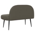 vidaXL čalúnená lavica so spätným opierkom Sivá 110 x 60 x 76 cm – Obrázok 4