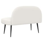 vidaXL čalúnená lavica so spätným opierkom Biela 110 x 60 x 76 cm – Obrázok 4
