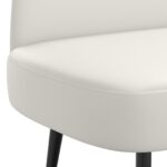 vidaXL čalúnená lavica so spätným opierkom Biela 110 x 60 x 76 cm – Obrázok 5