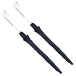 vidaXL Dáždnictvo s klipom 2 pcs Námornícka modrá Ø 105 x 86 cm