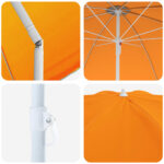 vidaXL Záhradný slnečník 160 cm 170T polyester Oranžová – Obrázok 4