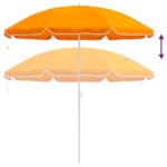 vidaXL Záhradný slnečník 240 cm 170T polyester Oranžová – Obrázok 5