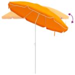 vidaXL Záhradný slnečník 240 cm 170T polyester Oranžová – Obrázok 6