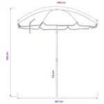 vidaXL Záhradný slnečník 240 cm 170T polyester Oranžová – Obrázok 7