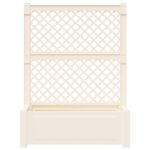 vidaXL Veľký kvetináč s trelážou Biela 99,5 x 43 x 133,5 cm PP – Obrázok 3