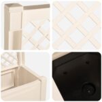 vidaXL Veľký kvetináč s trelážou Biela 99,5 x 43 x 133,5 cm PP – Obrázok 6