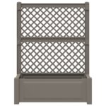 vidaXL Veľký kvetináč s trelážou Sivá 99,5 x 43 x 133,5 cm PP – Obrázok 4