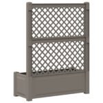 vidaXL Veľký kvetináč s trelážou Sivá 99,5 x 43 x 133,5 cm PP – Obrázok 6