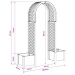 vidaXL Ružový oblúk s kvetináčom Antracitová 168,5 x 43 x 207 cm PP – Obrázok 6