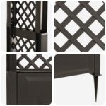 vidaXL Ružový oblúk so špicami Antracitová 97 x 43 x 218 cm PP – Obrázok 5