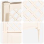 vidaXL Trellis s hrotom Biela 43 x 6 x 165 cm PP – Obrázok 6
