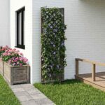 vidaXL Trellis s hrotom Sivá 43 x 6 x 165 cm PP