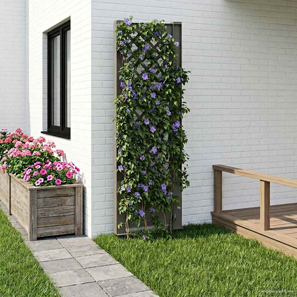42041741_1.jpg vidaXL Trellis s hrotom Sivá 43 x 6 x 165 cm PP – Obrázok 1