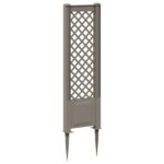 vidaXL Trellis s hrotom Sivá 43 x 6 x 165 cm PP – Obrázok 2