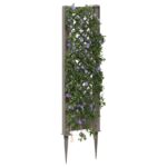 vidaXL Trellis s hrotom Sivá 43 x 6 x 165 cm PP – Obrázok 3