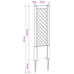 vidaXL Trellis s hrotom Sivá 43 x 6 x 165 cm PP – Obrázok 7