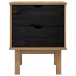 vidaXL Nočný stolík OTTA Čierna 45 x 39 x 57 cm Borovicový masív – Obrázok 4