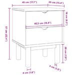 vidaXL Nočný stolík OTTA Čierna 45 x 39 x 57 cm Borovicový masív – Obrázok 6