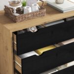 vidaXL Příborník OTTA Čierna 76,5 x 39,5 x 90 cm Borovicový masív – Obrázok 4