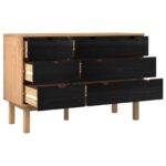 vidaXL Zásuvkový kabinet so zásuvkou OTTA Čierna 111 x 43 x 73,5 cm – Obrázok 4