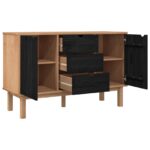 vidaXL Servírovacia skriňa OTTA Čierna 113,5 x 43 x 73 cm – Obrázok 3