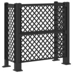 vidaXL Treláž na odpadky Antracitová 123 x 47 x 114 cm PP – Obrázok 2