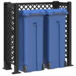 vidaXL Treláž na odpadky Antracitová 123 x 47 x 114 cm PP – Obrázok 3