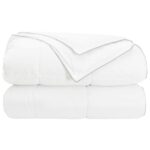 vidaXL Prikrývka na celý rok Biela 140 x 220 cm Bambusové vlákno – Obrázok 4