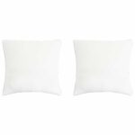 vidaXL Vankúš 2 pcs Biela 50 x 50 cm Bambusové vlákno