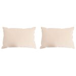 vidaXL Vankúš 2 pcs Béžová 30 x 50 cm Kapoková vlákno