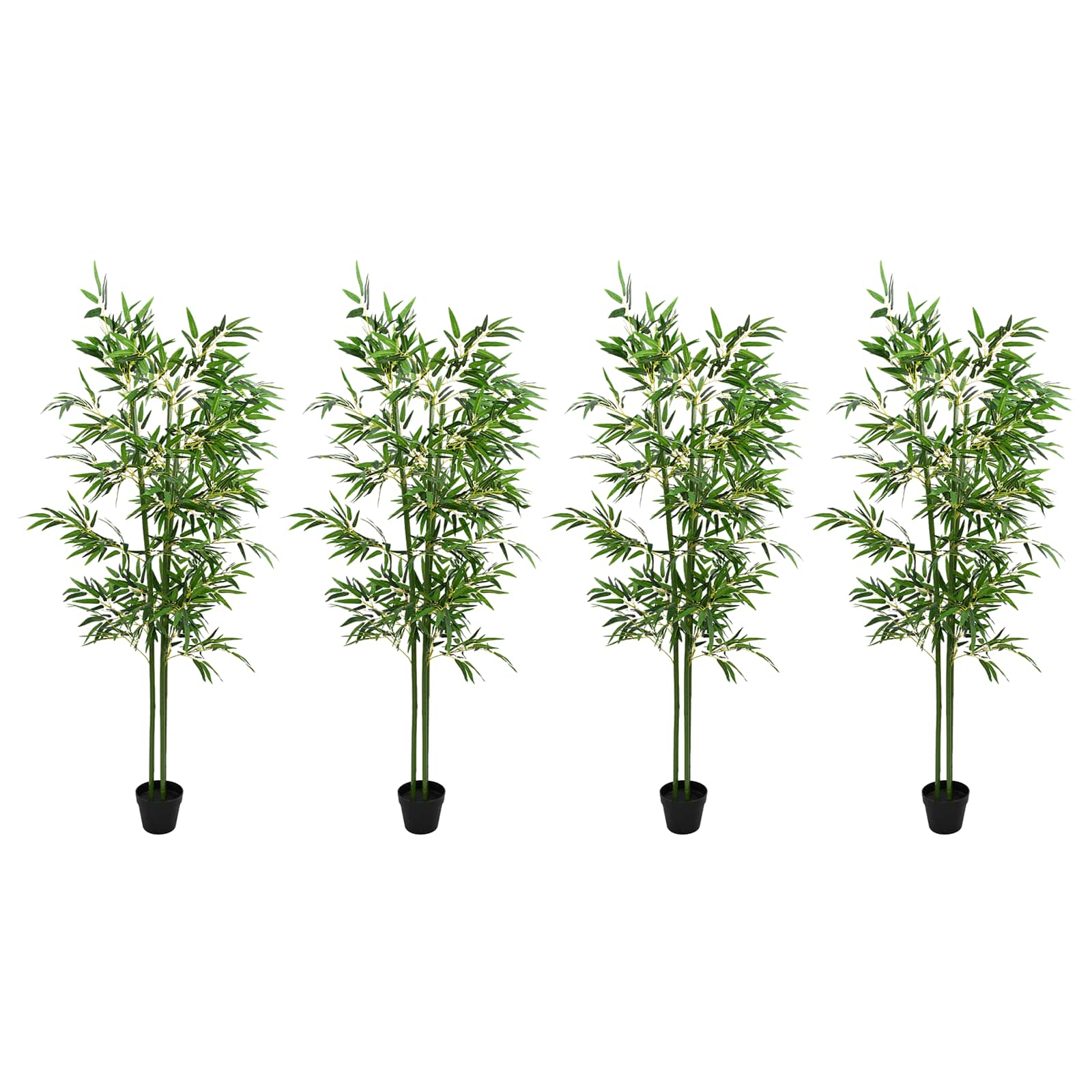 42042060_1.jpg vidaXL Umelý bambusový strom 4 pcs Zelená 60 x 18 x 190 cm – Obrázok 1