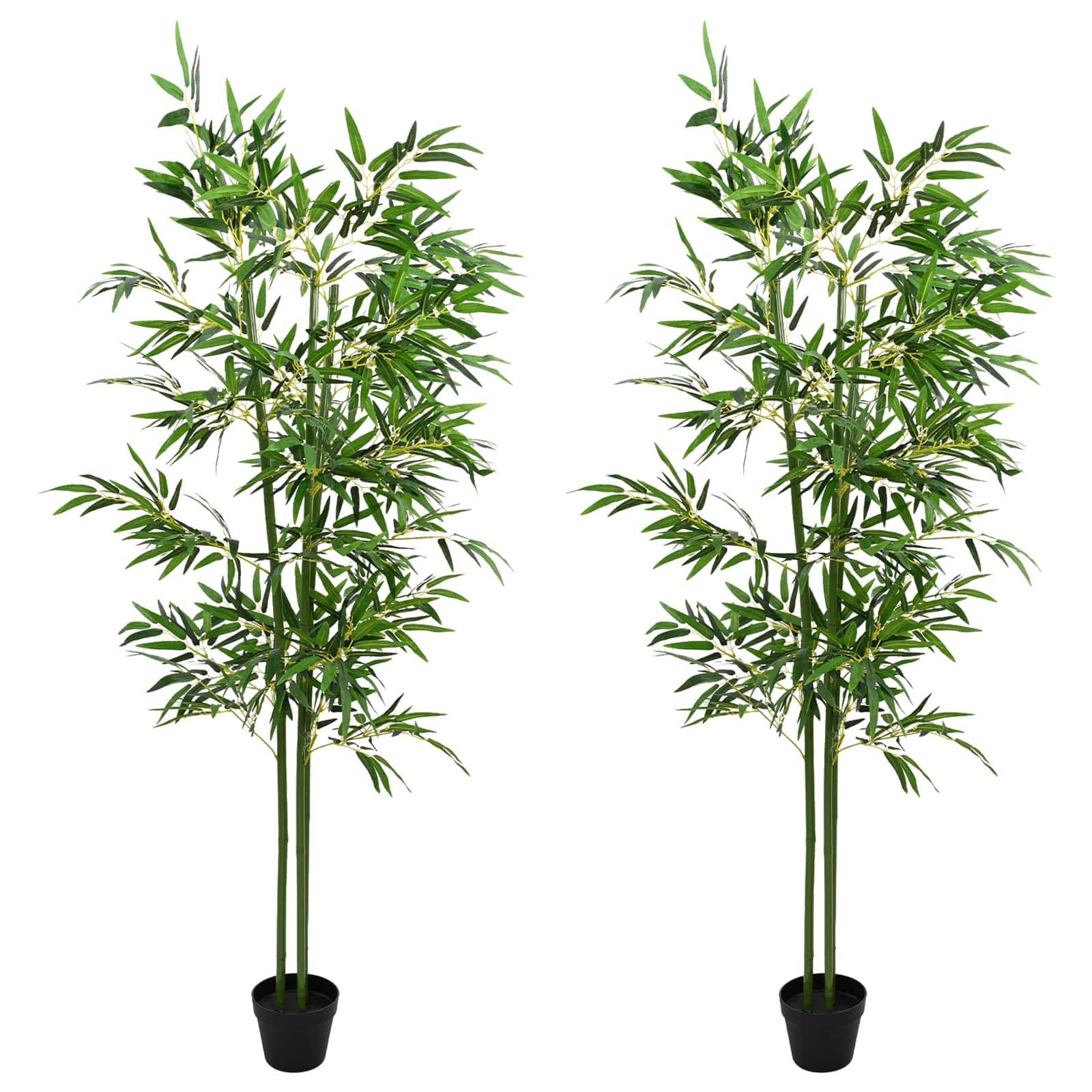 42042061_1.jpg vidaXL Umelý bambusový strom 2 pcs Zelená 60 x 18 x 190 cm – Obrázok 1