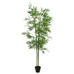 vidaXL Umelý bambusový strom 2 pcs Zelená 60 x 18 x 190 cm – Obrázok 2