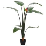 vidaXL Umelá rastlina Strelitzia Zelená 70 x 18 x 155 cm Textília a PE