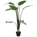vidaXL Umelá rastlina Strelitzia Zelená 70 x 18 x 155 cm Textília a PE – Obrázok 2