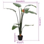 vidaXL Umelá rastlina Strelitzia Zelená 70 x 18 x 155 cm Textília a PE – Obrázok 5