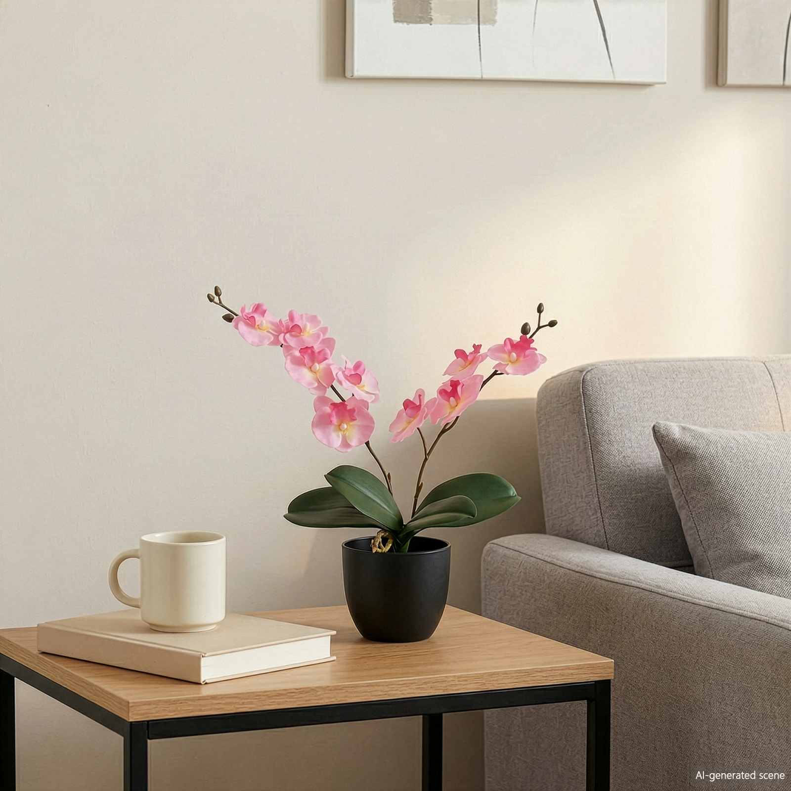 42042078_1.jpg vidaXL Umelá rastlina orchidea Ružová 36 x 10 x 30 cm – Obrázok 1