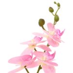 vidaXL Umelá orchidea s kvetináčom Ružová 45 x 15 x 65 cm – Obrázok 3