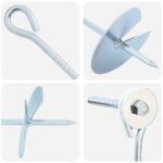 vidaXL Zemný kotviaci predmet 4 pcs Strieborná Ø10 x 60 cm – Obrázok 4